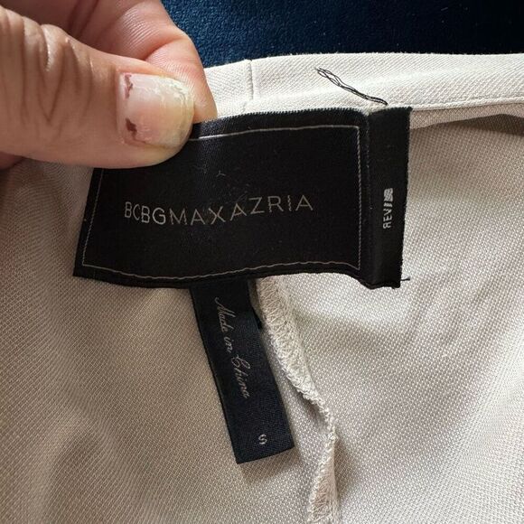 BCBGMAXAZRIA Donnie Draped Waterfall Crop Cardigan Beige - Picture 7 of 9